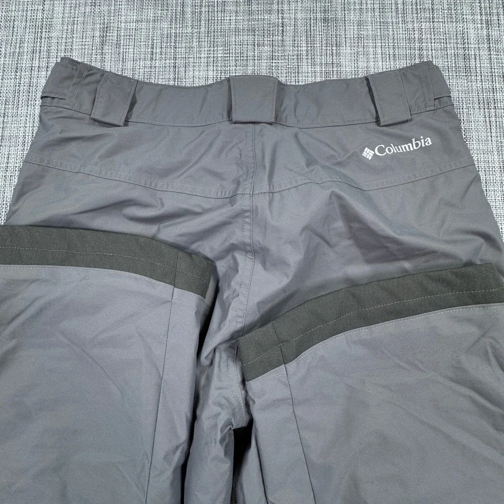 Columbia Arctic Trip Snow Pants Mens Medium Gray Omni Heat Insulated Ski Nylon
